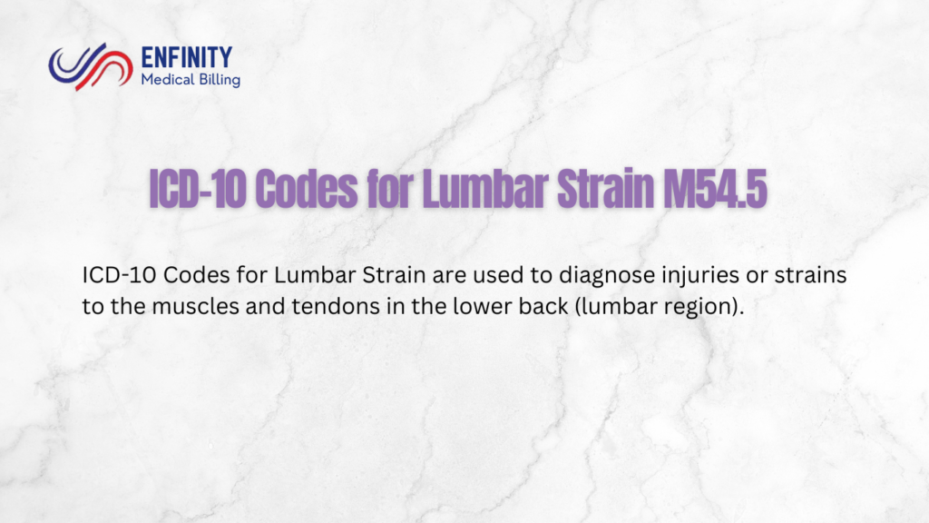 ICD-10 Codes for Lumbar Strain M54.5 - ICD 10 Codes for Pancytopenia D61.9- Hypokalemia ICD 10