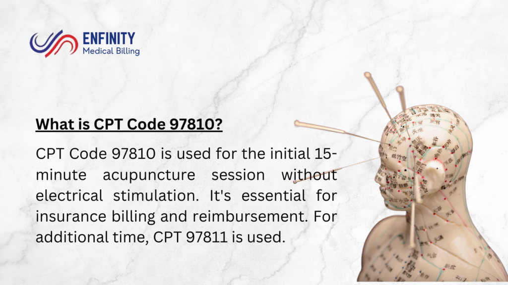 What is CPT Code 97810  Acupuncture Billing, Reimbursement, and Documentation | Enfinity Medical Billing
